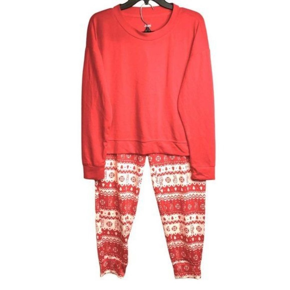 JENNI 2Pc Long Sleeve Mix It Papaya Punch Fairisle Pajama Set XX LARGE (313) - Picture 5 of 9